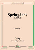 Grieg-Springdans Op.38 No.5,for Piano