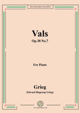 Grieg-Vals Op.38 No.7,for Piano