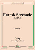 Grieg-Fransk Serenade Op.62 No.3,for Piano