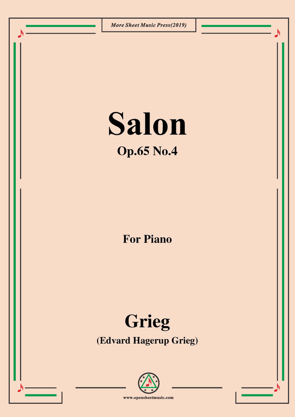 Grieg-Salon Op.65 No.4,for Piano