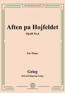 Grieg-Aften pa Hojfeldet Op.68 No.4,for Piano