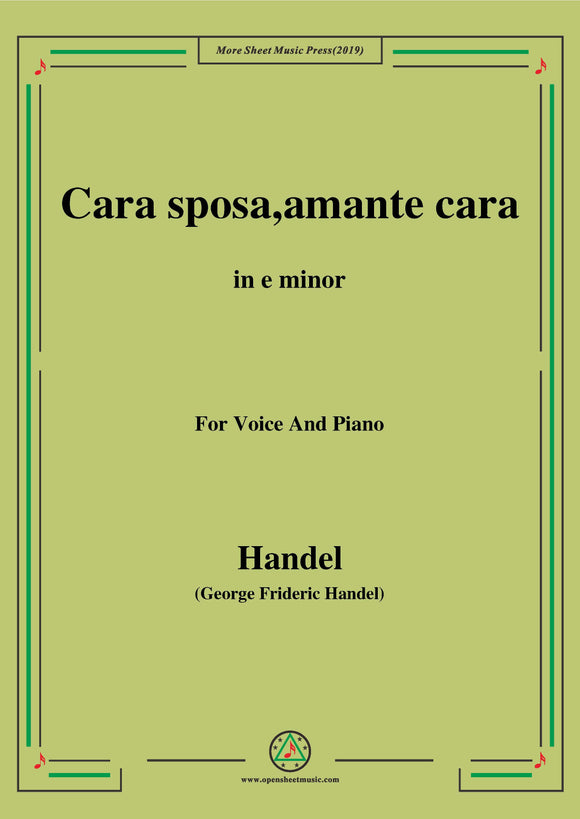 Handel-Cara sposa,amante cara(Version II),from 'Rinaldo'