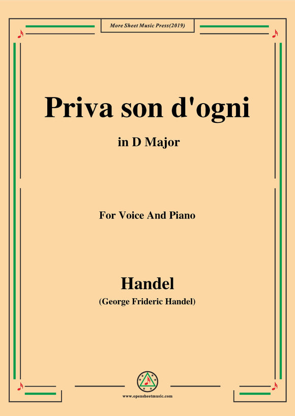 Handel-Priva son d'ogni,from 'Giulio Cesare'