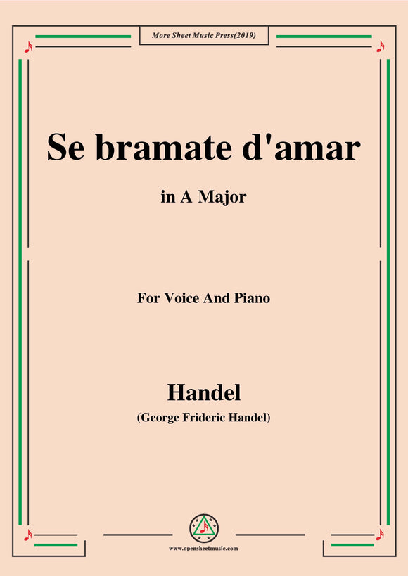 Handel-Se bramate d'amar,from 'Serse'