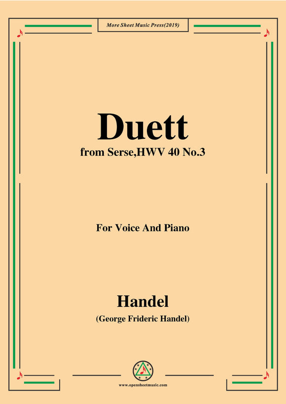 Handel-Duett,from Serse HWV 40 No.3