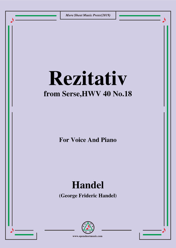 Handel-Rezitativ und Arie,from Serse HWV 40 No.18