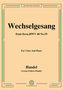 Handel-Wechselgesang,from Serse HWV 40 No.19