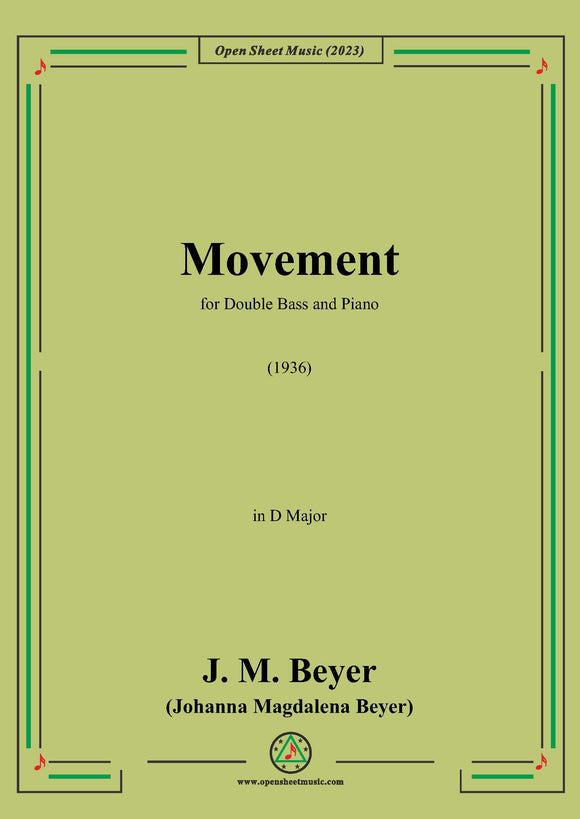 J. M. Beyer-Movement for Double Bass and Piano(1936)