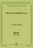 Haydn-She Never Told Her Love