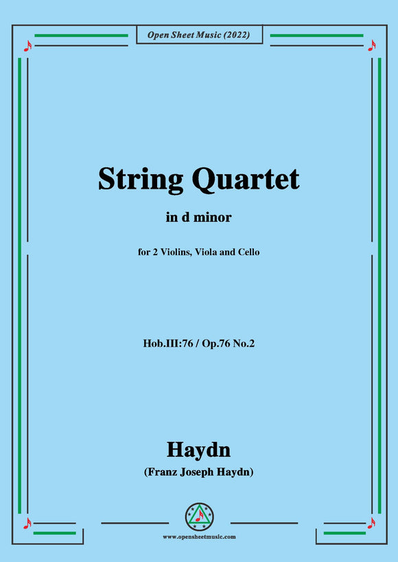 Haydn-String Quartet,in d minor,Hob.III 76