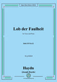 Haydn-Lob der Faulheit,Hob.XXVIa:22,in g minor,for Voice and Piano