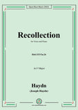 Haydn-Recollection,Hob.XXVIa:26,in F Major,for Voice and Piano