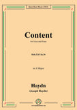 Haydn-Content,Hob.XXVIa:36,in A Major,for Voice and Piano