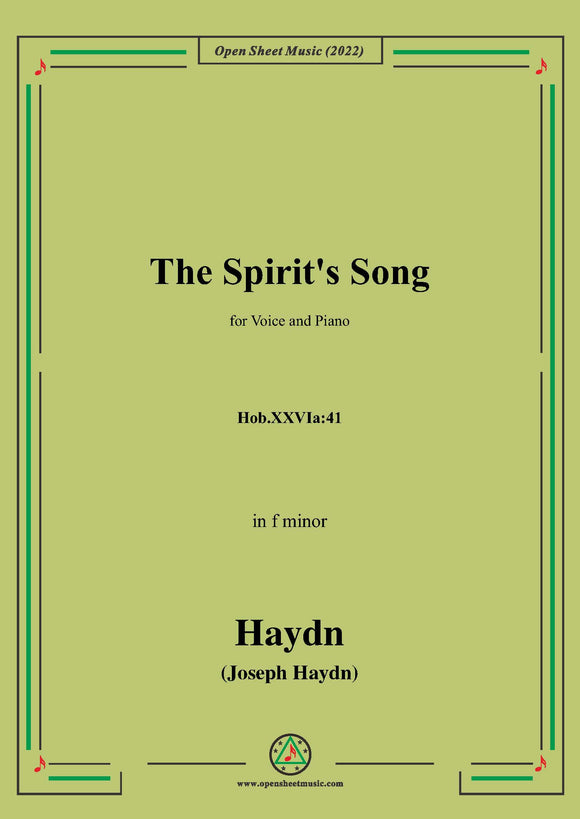 Haydn-The Spirit's Song(Hark!What I tell to Thee!),Hob.XXVIa:41,in f minor
