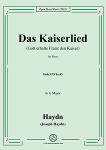 Haydn-Das Kaiserlied(Gott erhalte Franz den Kaiser),Hob.XXVIa:43,in G Major