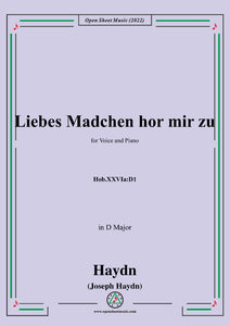 Haydn-Liebes Madchen hor mir zu,Hob.XXVIa:D1,in D Major