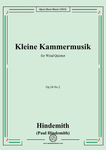 Hindemith-Kleine Kammermusik(1922),Op.24 No.2