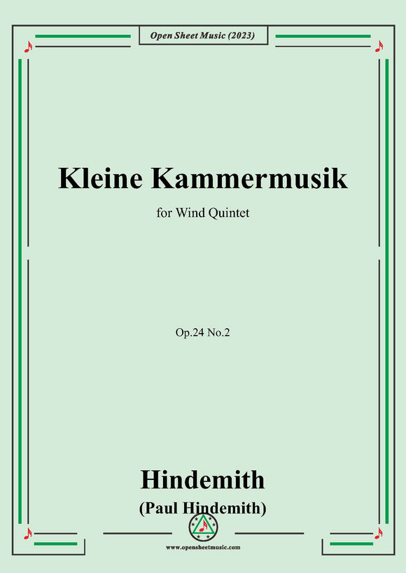 Hindemith-Kleine Kammermusik(1922),Op.24 No.2