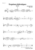 Krein-Esquisses hébraïques,Op.12,for Clarinet and String Quartet