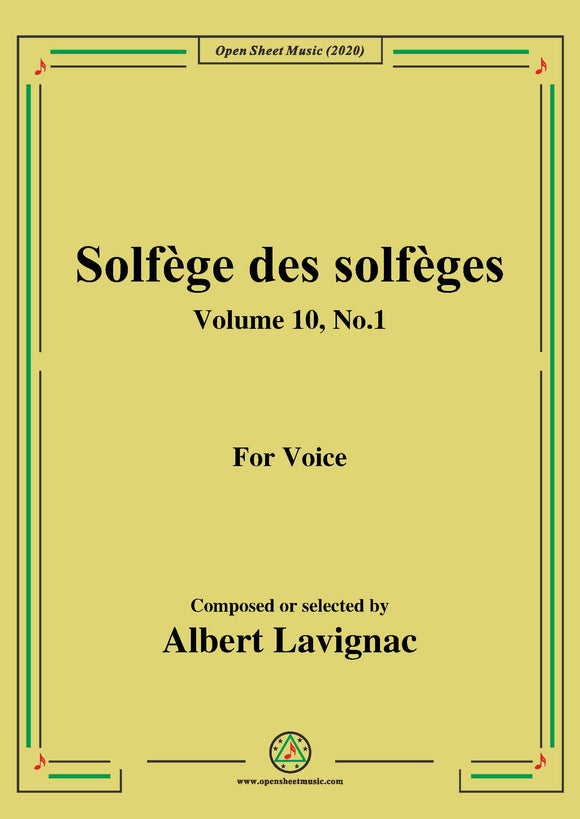 Lavignac-Solfège des solfèges,Volume 10,No.1