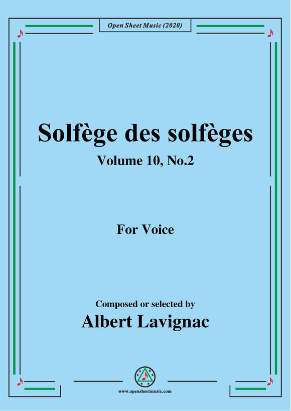 Lavignac-Solfège des solfèges,Volume 10,No.2