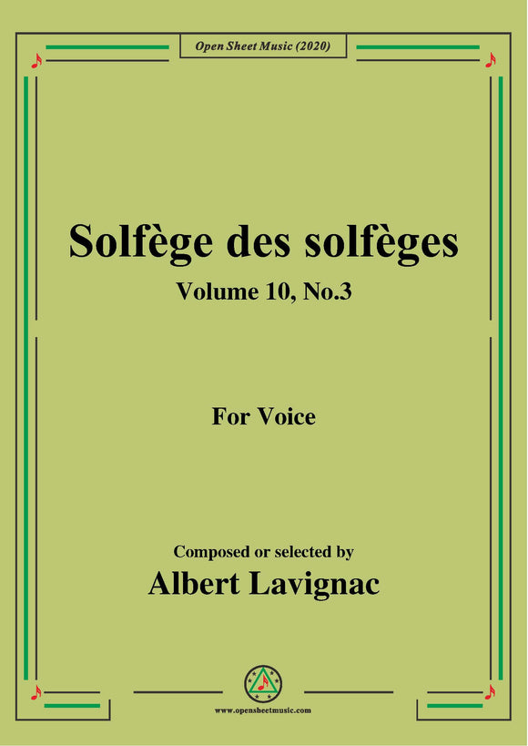 Lavignac-Solfège des solfèges,Volume 10,No.3