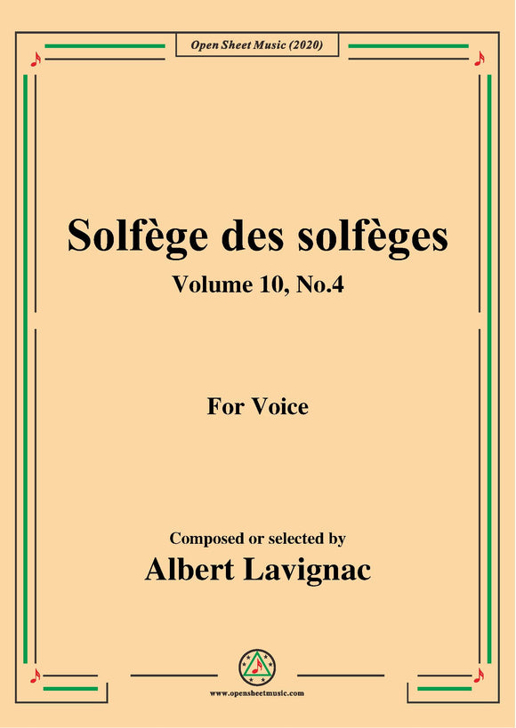 Lavignac-Solfège des solfèges,Volume 10,No.4