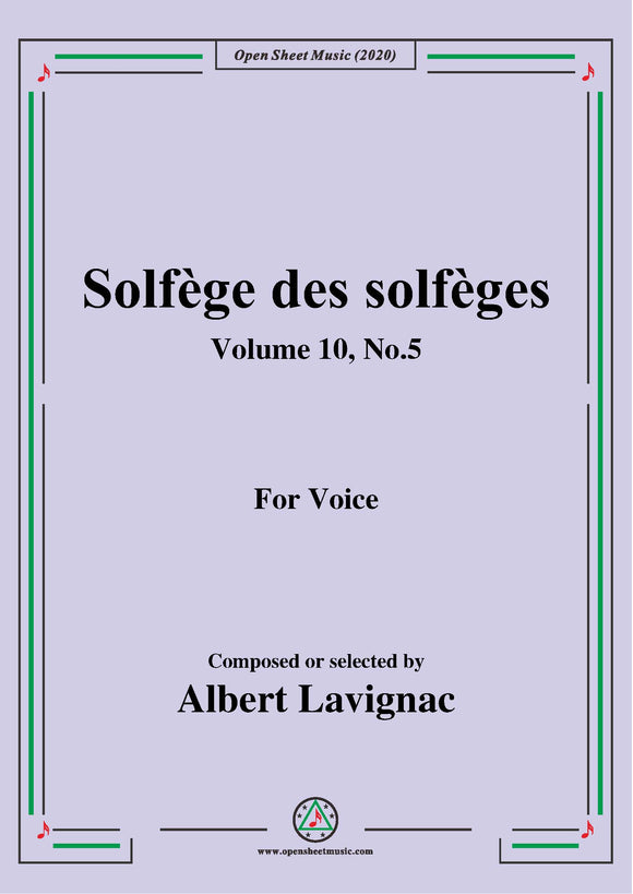 Lavignac-Solfège des solfèges,Volume 10,No.5