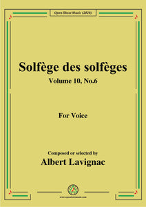 Lavignac-Solfège des solfèges,Volume 10,No.6