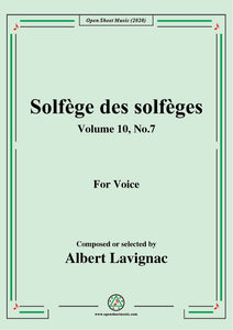Lavignac-Solfège des solfèges,Volume 10,No.7