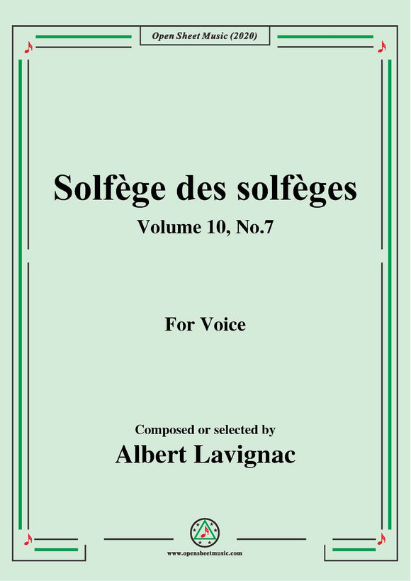 Lavignac-Solfège des solfèges,Volume 10,No.7