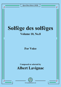 Lavignac-Solfège des solfèges,Volume 10,No.8