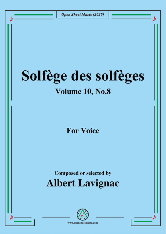 Lavignac-Solfège des solfèges,Volume 10,No.8