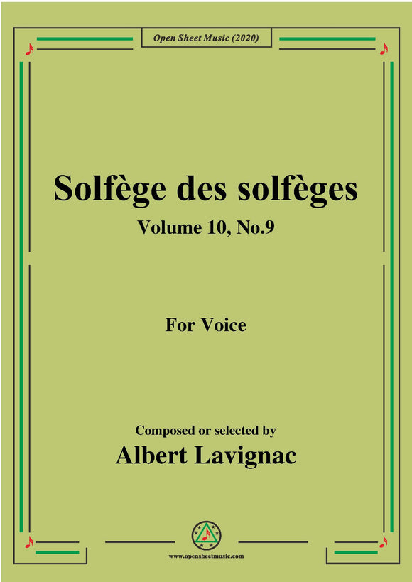 Lavignac-Solfège des solfèges,Volume 10,No.9