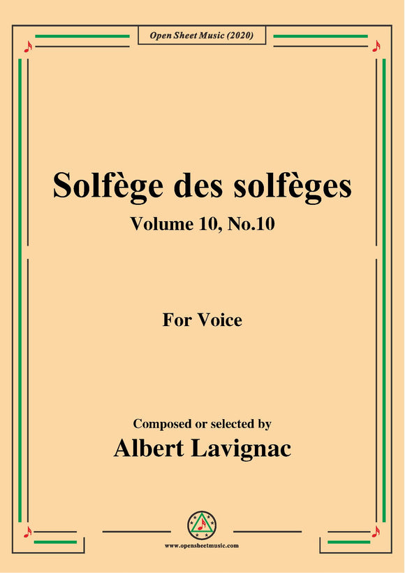 Lavignac-Solfège des solfèges,Volume 10,No.10
