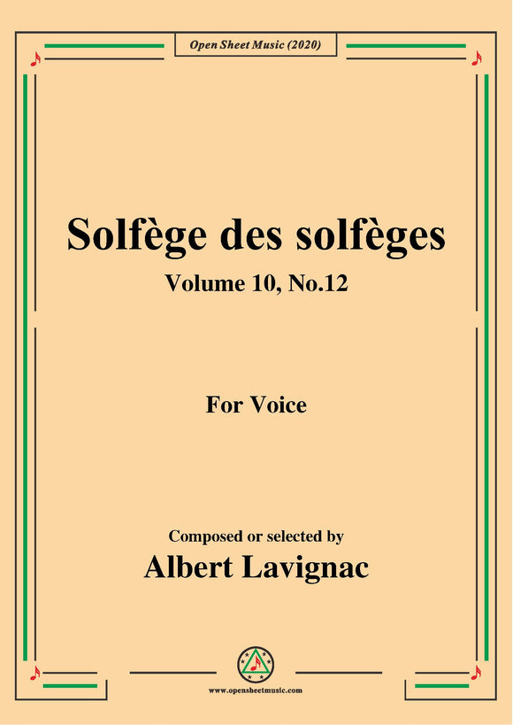 Lavignac-Solfège des solfèges,Volume 10,No.12