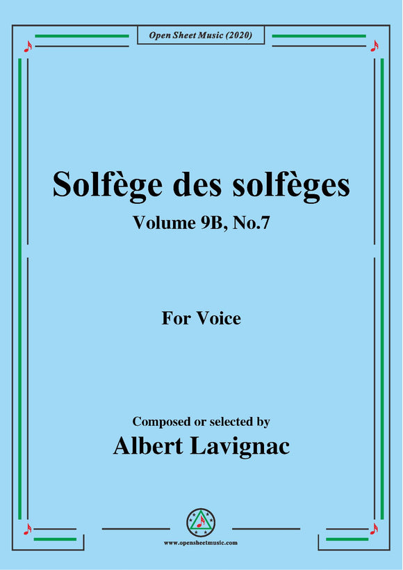 Lavignac-Solfège des solfèges,Volume 9B,No.7