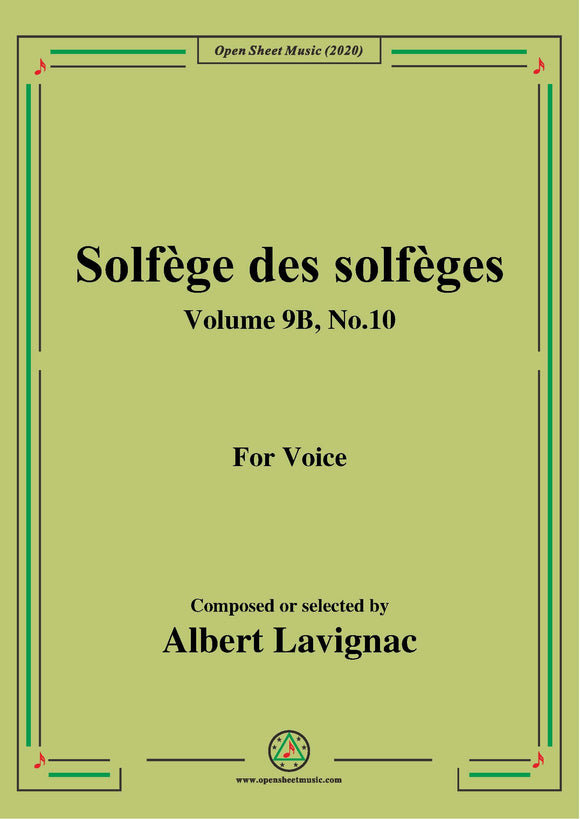 Lavignac-Solfège des solfèges,Volume 9B,No.10