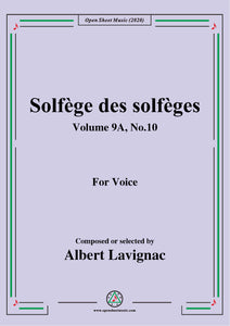 Lavignac-Solfège des solfèges,Volume 9A,No.10