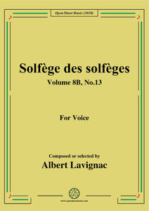 Lavignac-Solfège des solfèges,Volume 8B,No.13