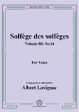 Lavignac-Solfège des solfèges,Volume 8B,No.14,for Voice