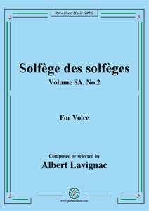 Lavignac-Solfège des solfèges,Volume 8A,No.2