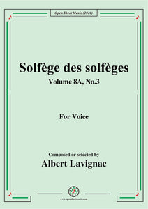 Lavignac-Solfège des solfèges,Volume 8A,No.3