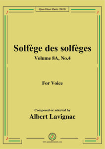 Lavignac-Solfège des solfèges,Volume 8A,No.4