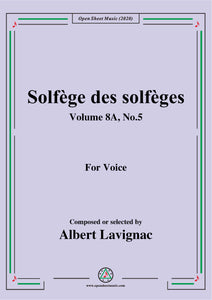 Lavignac-Solfège des solfèges,Volume 8A,No.5