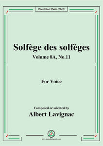 Lavignac-Solfège des solfèges,Volume 8A,No.11