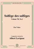 Lavignac-Solfege des solfeges,Volume 7B No.1,for Voice