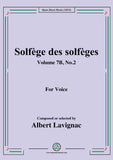 Lavignac-Solfege des solfeges,Volume 7B No.2,for Voice