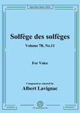 Lavignac-Solfege des solfeges,Volume 7B No.11,for Voice
