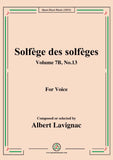 Lavignac-Solfege des solfeges,Volume 7B No.13,for Voice